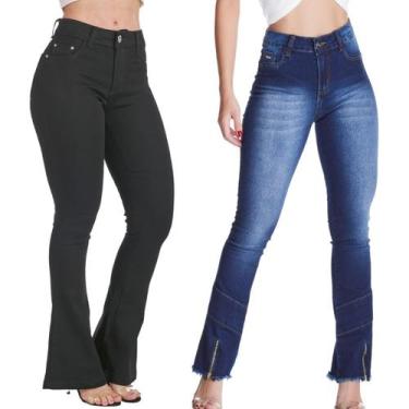 Imagem de Kit 2 Calças HNO Jeans Petit Flare Azul, 44