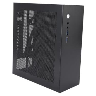 Imagem de Gabinete de Computador para Jogos Mesh ITX Com Portas USB3.0, Slots PCI e Reboque para Dissipação de Calor Eficiente - Ideal para Placas-mãe ITX
