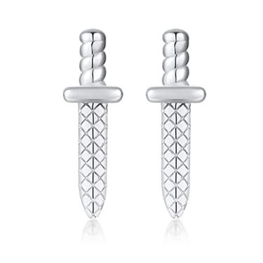 Imagem de Brincos masculinos com espada de adaga hip hop, médio, aço inoxidável, personalizado, K-POP, punk, minimalista, pingente, pingente, joias, presentes, namorado, filho, melhor amigo, festa de