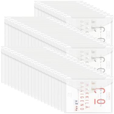 Imagem de EOOUT 50 envelopes de plástico com fecho de botão, pastas de poliéster transparente para documentos, pasta de arquivo de plástico impermeável, tamanho carta, tamanho A4, para material escolar e de