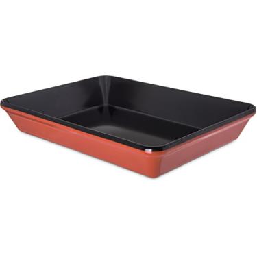 Imagem de Carlisle FoodService Products 8920406 Mosaico Melamina Display Crock, capacidade de 4 litros, preto/terracota