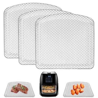 Imagem de GWY Rack desidratador Air Fryer 3 peças para forno de fritadeira a ar digital Chefman 6,3 QT 4 em 1, 24 cm × 24 cm × 2,5 cm × 0,59 cm, peças de reposição de placa de fritadeira a ar de aço
