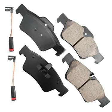 Imagem de Akebono EUR1122 Euro Ultra Premium Kit de pastilhas de freio a disco de cerâmica, CINZA