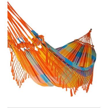 Imagem de Rede Dormir Descanso Casal Pernambucana Resistente Cores - catex, Azul