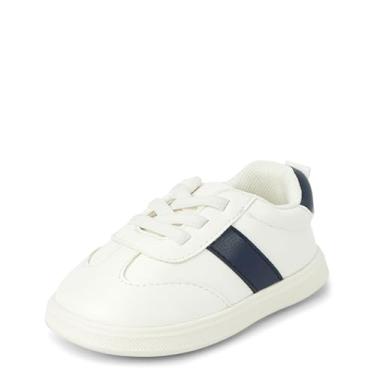 Imagem de The Children's Place Tênis de caminhada First Steps para bebês e recém-nascidos, Multicolorblock branco, 16