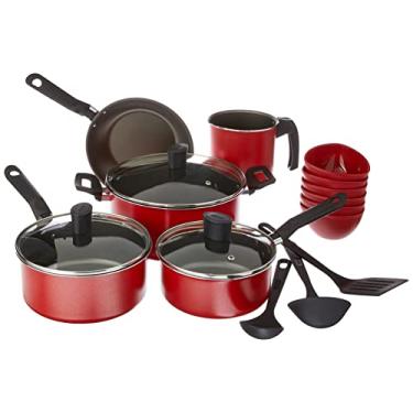 Imagem de Jogo de Panelas Garlic, 14Pcs, Brinox, Vermelho