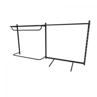 Imagem de Arara de roupas para loja quarto closet 9 peças regulável 200x100 cm c