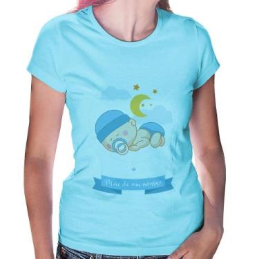 Imagem de Baby Look Mãe de um menino - Foca na Moda, Azul bebê, P