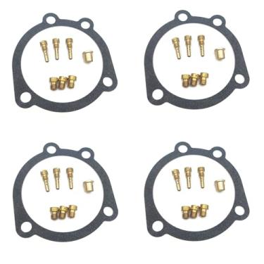 Imagem de Junta de reparo de carburador jatos principais peças de jatos piloto lento para Harley-Davidson XL XLH CV40 Sportster 883 1200 XL883 XLH1200 (4 conjuntos)