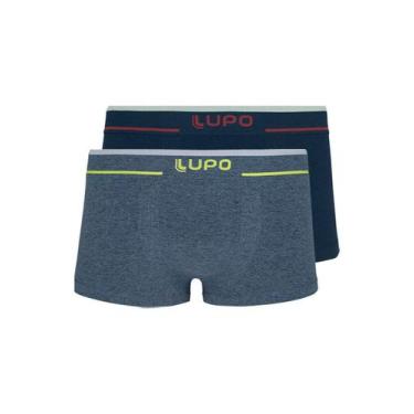 Imagem de Kit com 2 Cuecas Sunga Lupo 526-001 Colorido, Azul marinho, G