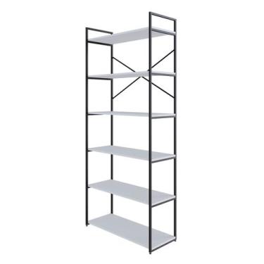 Imagem de Estante Alta C/06 Prateleiras 185x80x33cm Yon - Metalig, Branco TX/Est