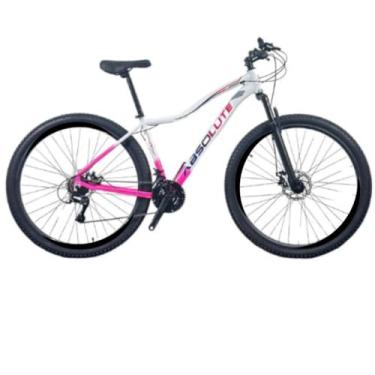 Imagem de Bicicleta Aro 29 Absolute Hera 24 velocidades MTB Aluminio Freio Mecânico Suspensão 80mm Feminina (Branco Rosa, 17)