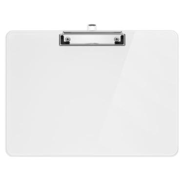 Imagem de Macroclo Pranchetas De Plástico Horizontais, Prancheta De Acrílico Transparente 8,5 X 11 Pol. Para Sala De Aula, Alunos, Crianças, Tamanho 9 X 12,5 Pol., Layout De Paisagem, Material De Escritório