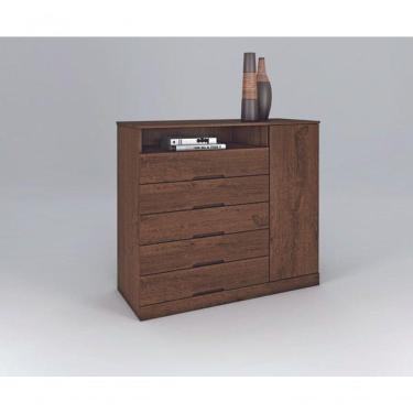 Imagem de Cômoda Com Sapateira 5 Gavetas - Portugal-braúna- Made Marcs