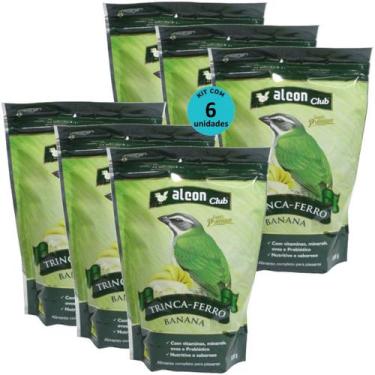 Imagem de Alcon club trinca-ferro banana 500g kit com 6 ração para pássaros