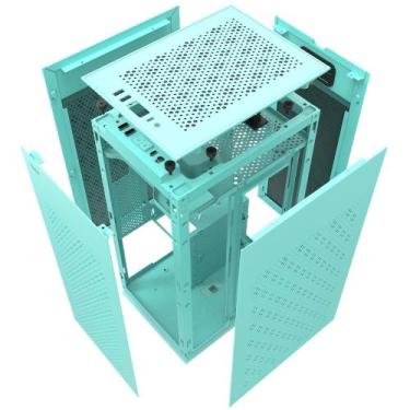 Imagem de Gabinete Gamer Darkflash Dlh 21 - Verde/Branco/Rosa, Verde