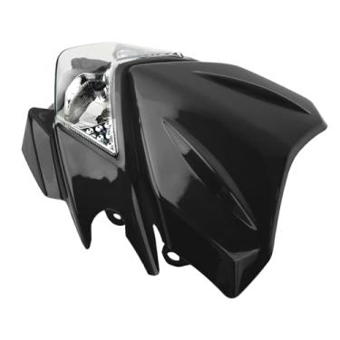 Imagem de Farol de motocicleta DRL, instalação simples, LED, à prova d'água, farol ajustável e seguro, DC12V para Dirt Bike MX Motocross Enduro (Preto)