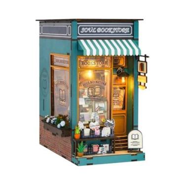 Imagem de Conjunto De Estante De Madeira Diy, Casa De Boneca Em Miniatura, Kit D
