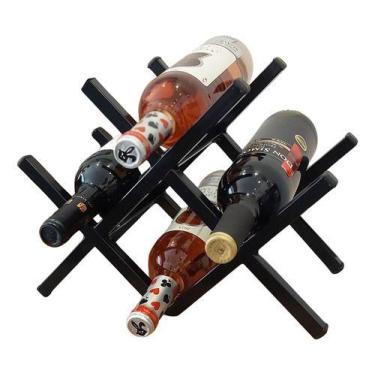 Imagem de Suporte Mini Aparador Vinho 4 Garrafas Adega Aço Industrial - Moveraço