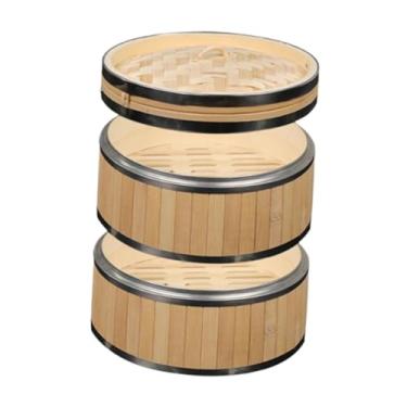 Imagem de Fenteer a vapor de bambu e vapores a vapor a vapor a vapor a vapor de para banheiro para baozi dimsum, Dupla Camada