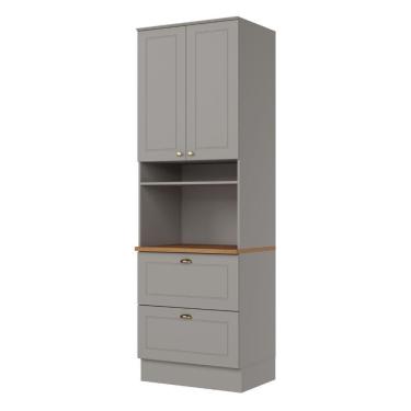 Imagem de Paneleiro Duplo Americana 220cm Para 1 Forno Henn Cinza - Nature