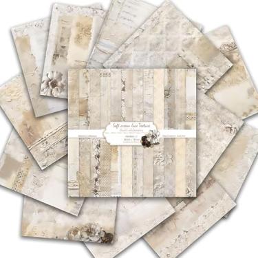 Imagem de Papel para scrapbook 30,5 x 30,5 cm, 24 folhas, artesanato decorativo de origami, impressão dupla face, álbum de fotos, papel sem madeira, para embrulhar cartões, colagem, álbum decorativo (branco)