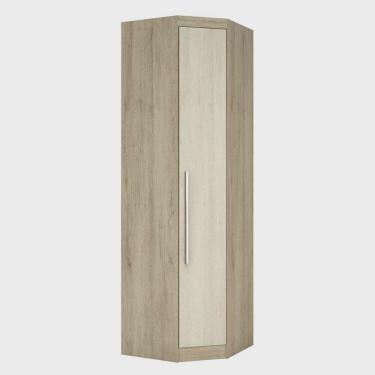 Imagem de Guarda Roupa 70cm Canto Oblíquo 1 Porta 3 Prateleiras Master Luciane Móveis