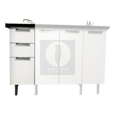 Imagem de Kit Armário De Cozinha Completa Compacta Multiuso Com Balcão - Mbrasil