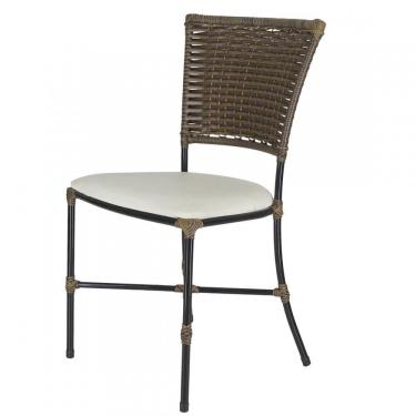 Imagem de Cadeira Gramado Em Fibra Sintética Argila Com Branco Gelo