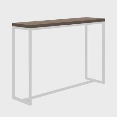 Imagem de Mesa Bancada Bistrô Mavie 150cm Industrial Office Cozinha Ferro Branco mdf Rústico - Ahz Móveis