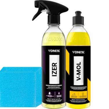 Imagem de Kit Limpeza e Descontaminação Automotiva Vonixx Shampoo Desengraxante V-mol + Ferroso Izer 500ml Vonixx Spray
