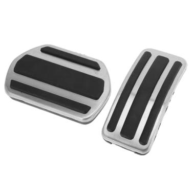 Imagem de A ABSOPRO 1 conjunto de cobertura automática de pedais de apoio para os pés, apoio para os pés, apoio para os pés, capa de almofada de pedal morto para Peugeot 208 2013-2018 aço inoxidável prateado