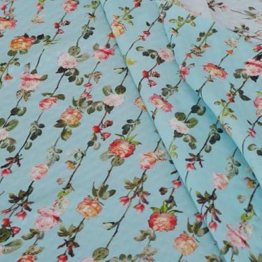 Imagem de Tecido de algodão com estampado de flores torcidas dinâmicas da The Yard, fabricado no Japão, adequado para vestidos da moda, camisas, saias, acolchoado e artesanato (5 jardas, estampado de rosas de