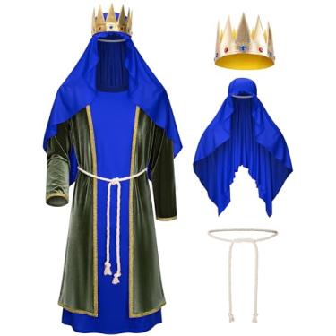 Imagem de TOKYO REVENGERS Conjunto de acessórios para adultos 3 sábios fantasia de presépio bíblico de três reis para homens, Azul, XXG