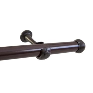 Imagem de Kit Varão P/Cortinas 2.00 Metros 28mm(TABACO/MARROM)
