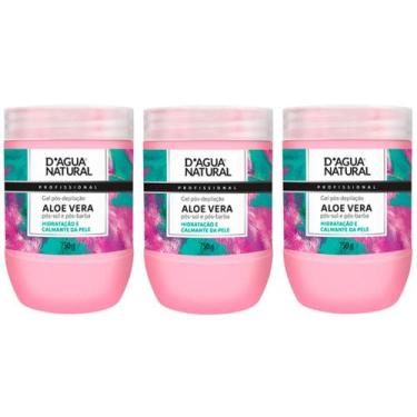 Imagem de Kit 3 Unidades Gel Pós-Depilação Dagua Natural Aloe Vera Pós-Sol e Pós