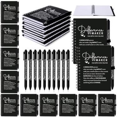 Imagem de Resurhang 10 conjuntos de presentes para criadores de diferenças presentes de agradecimento de funcionários a granel inspiradores A6 cadernos espirais diários com canetas para mulheres, homens, colega