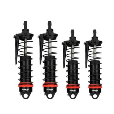 Imagem de NMNRC 4 peças de liga amortecedor dianteiro traseiro 5862 para barra 1/10 2WD 4X4 Hoss Rustler 4X4 VXL Bandit Nitro Stampede 4WD Series Upgrades parte preta