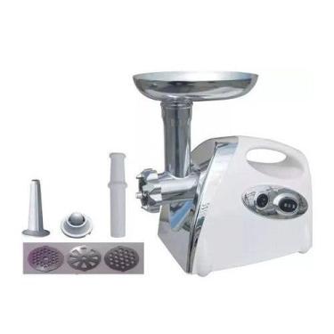Imagem de Moedor de Carne Elétrico, 2800W, 110V, 3 Discos, Aço Inoxidável