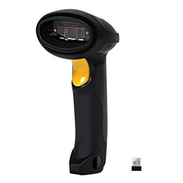 Imagem de BLUEHRESY Scanner de código de barras (2,4 GHz sem fio USB automático e USB 2.0 com fio) recarregável 1D leitor de código de barras portátil compatível com FedEx e USPS Máximo Offline 2600 entradas de