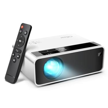 Imagem de Projetor, mini projetor CiBest WiFi Full HD 1080p, 10.000 lux, projetor portátil compatível com iOS/Android/Tablet/PC/TV Stick/USB (bolsa e tripé incluídos)