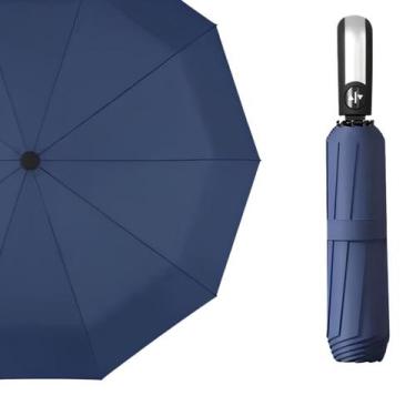 Imagem de Guarda-chuva Grande Automático Resistente 10 Hastes Botão Abre Fecha P