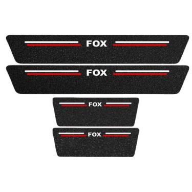 Imagem de Kit Soleira Protetora Porta Premium Red PVC - Fox - Jhow Adesivos