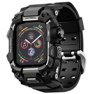 Imagem de Capa Robusta ULTIMAL para Apple Watch 44mm - Pulseira Preta
