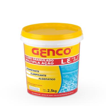 Imagem de Cloro Granulado Genco 2,5kg Multipla Ação 3 em 1