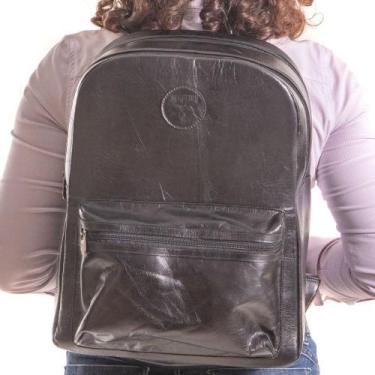 Imagem de Mochila Feminina 2 Ziper Couro Notebook - Sparttan, Preto, Unico