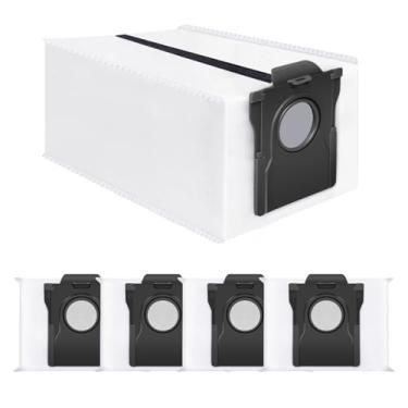 Imagem de Bluearks 5 peças compatíveis com Dreame L10S Pro Ultra Heat/X50 Ultra/X40 Ultra Robot Vacuum Auto-Esvaziamento Bas, grande capacidade de 3,2 litros, sacos de pó descartáveis selados em quatro camadas