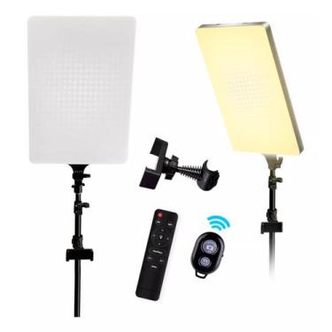 Imagem de Iluminador Ring Light B-Max BM-L16 com Luz LED Retangular, Tripé Alto 