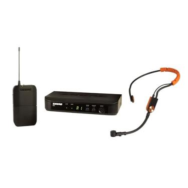 Imagem de Shure Sistema de microfone sem fio BLX14/SM31 com receptor BLX4, transmissor BLX1 Bodypack e microfone condensador SM31FH com cartucho repelente de umidade para instrutores de treino – Banda H9