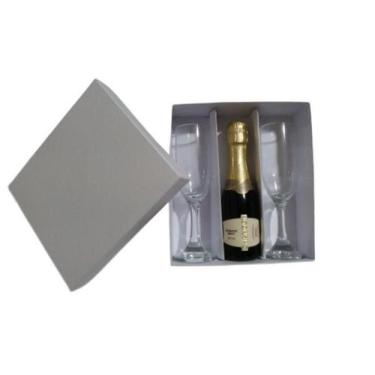 Imagem de Caixa Rigida Branca Chandon Baby/02 Taças Med : 22 X 18 X 7 - Kero Kit